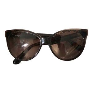 Kate Spade hello sunshine dark brown embedded logo gold‎ emblem sunglasses new